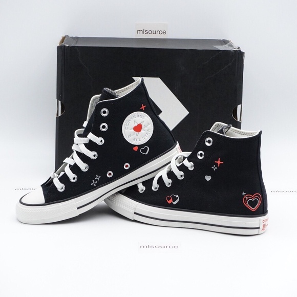 Converse Shoes - NEW Converse Chuck Taylor All Star High Top Hearts Sneakers A09116C